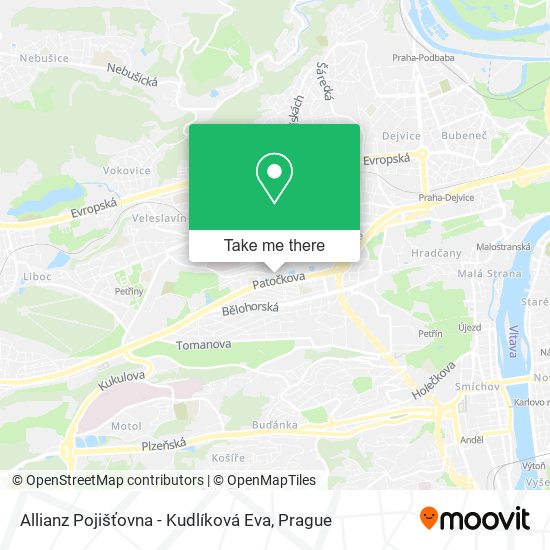 Allianz Pojišťovna - Kudlíková Eva map