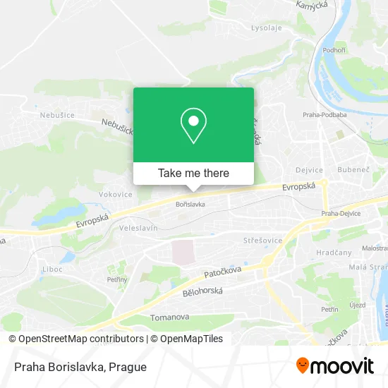 Praha Borislavka map