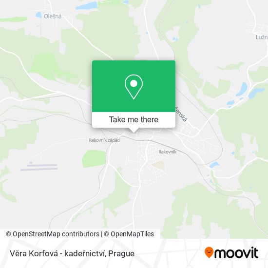 Věra Korfová - kadeřnictví map