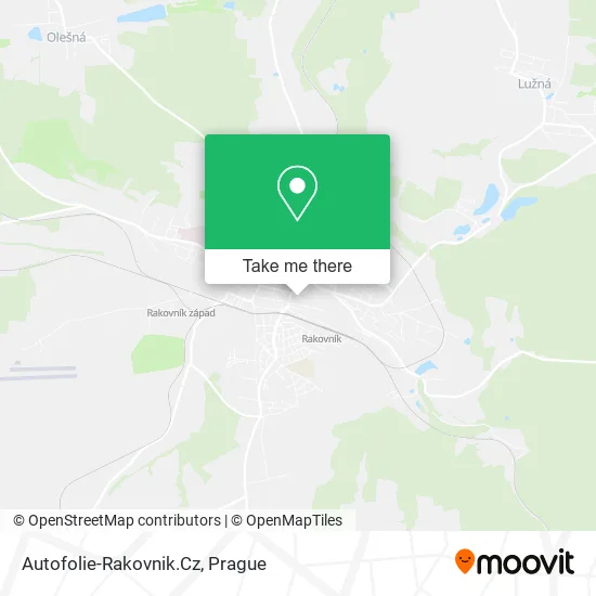 Карта Autofolie-Rakovnik.Cz