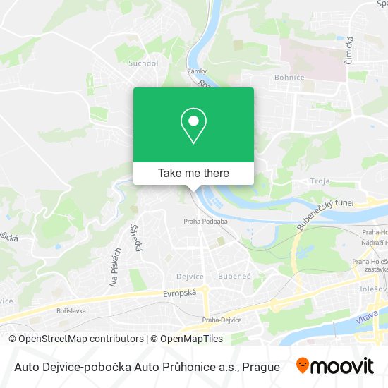 Auto Dejvice-pobočka Auto Průhonice a.s. map