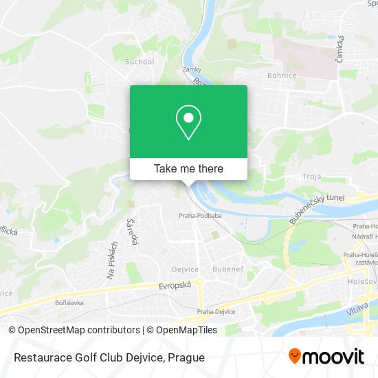Restaurace Golf Club Dejvice map