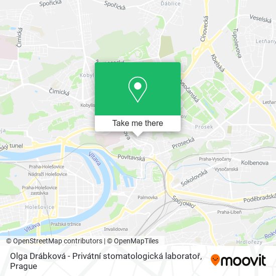 Карта Olga Drábková - Privátní stomatologická laboratoř