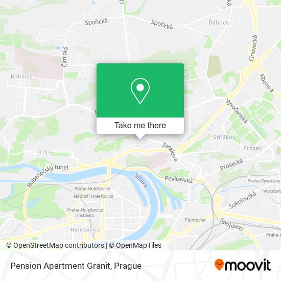 Pension Apartment Granit map