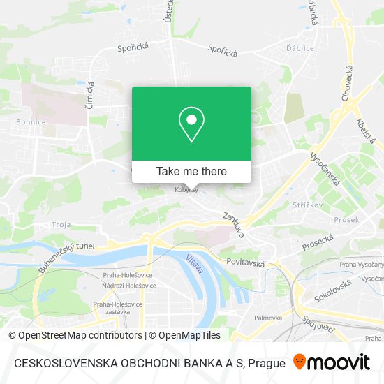 CESKOSLOVENSKA OBCHODNI BANKA A S map