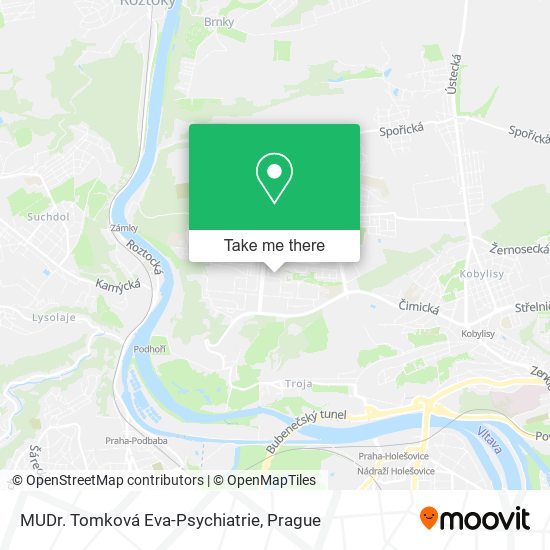 MUDr. Tomková Eva-Psychiatrie map