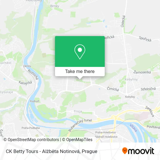 Карта CK Betty Tours - Alžběta Notinová