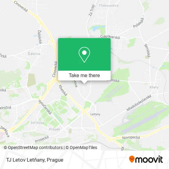 Карта TJ Letov Letňany