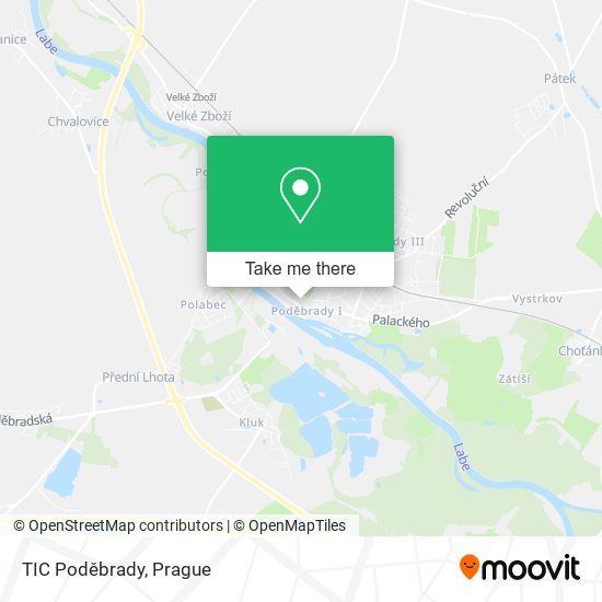 TIC Poděbrady map