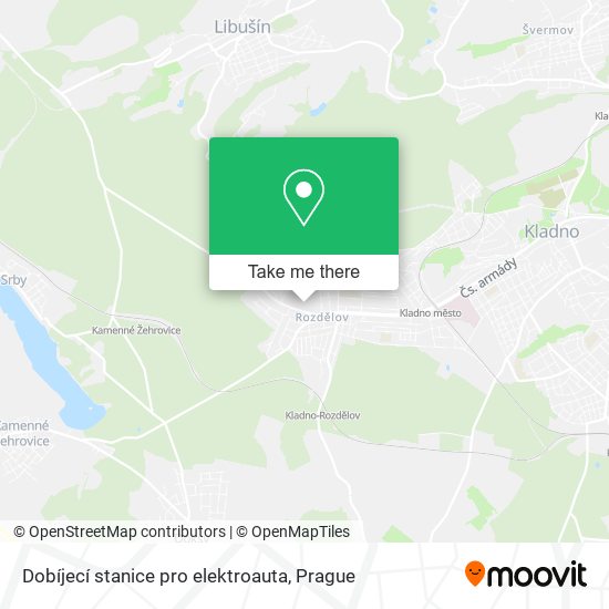 Dobíjecí stanice pro elektroauta map