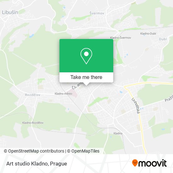 Art studio Kladno map