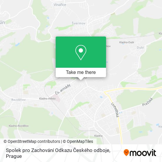 Spolek pro Zachování Odkazu Českého odboje map