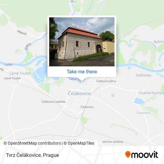 Tvrz Čelákovice map