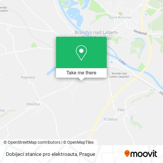 Dobíjecí stanice pro elektroauta map