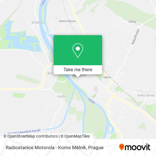 Карта Radiostanice Motorola - Koms Mělník