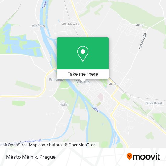 Město Mělník map