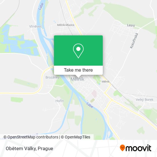 Obětem Války map