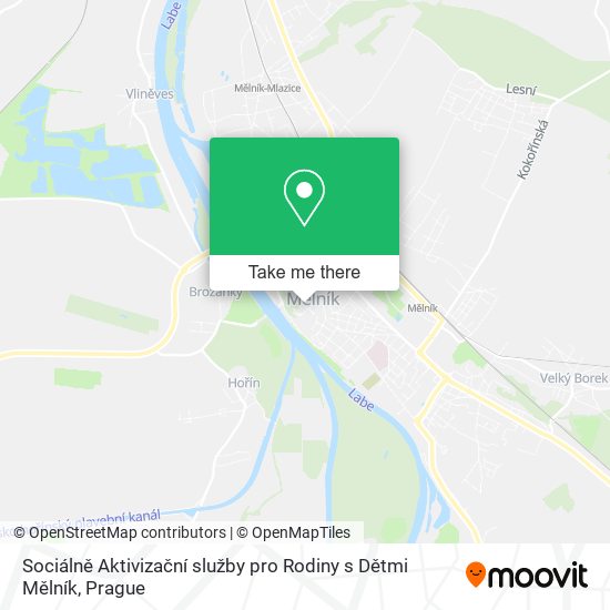 Sociálně Aktivizační služby pro Rodiny s Dětmi Mělník map