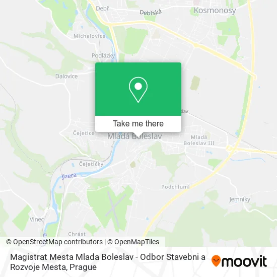 Карта Magistrat Mesta Mlada Boleslav - Odbor Stavebni a Rozvoje Mesta