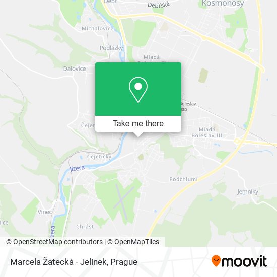 Marcela Žatecká - Jelínek map