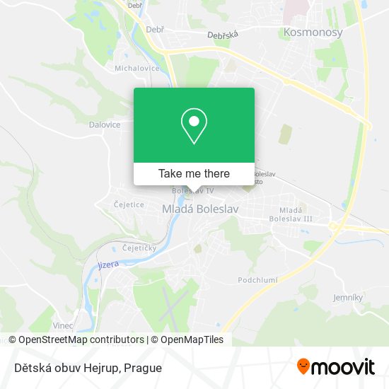 Dětská obuv Hejrup map