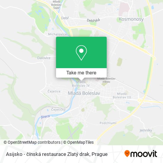 Asijsko - čínská restaurace Zlatý drak map