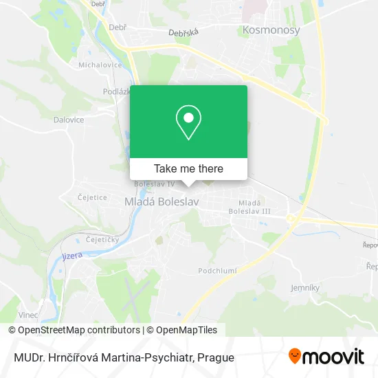 Карта MUDr. Hrnčířová Martina-Psychiatr