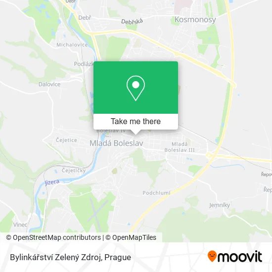 Карта Bylinkářství Zelený Zdroj