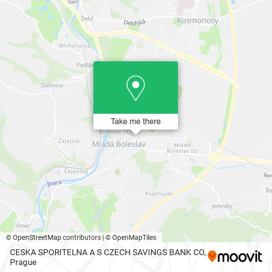 Карта CESKA SPORITELNA A S CZECH SAVINGS BANK CO