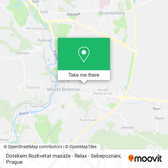 Dotekem Rozkvétat masáže - Relax - Sebepoznání map