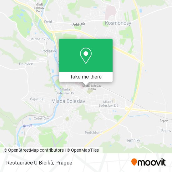 Restaurace U Bičíků map