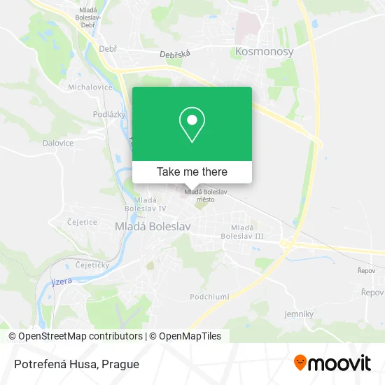 Карта Potrefená Husa