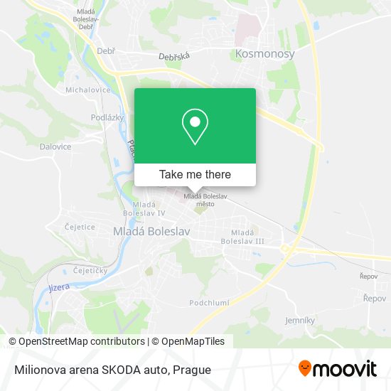 Milionova arena SKODA auto map