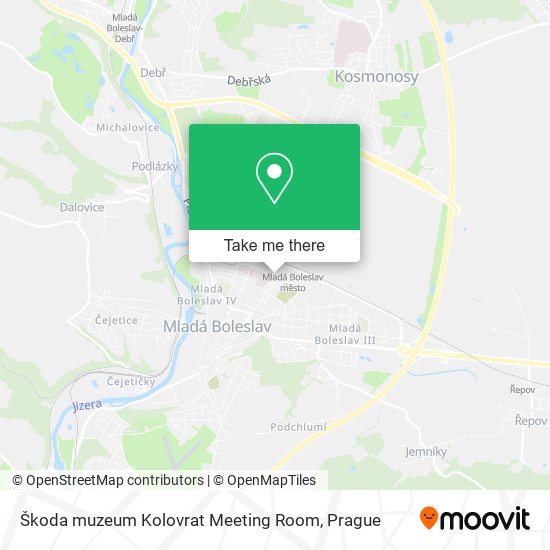 Карта Škoda muzeum Kolovrat Meeting Room