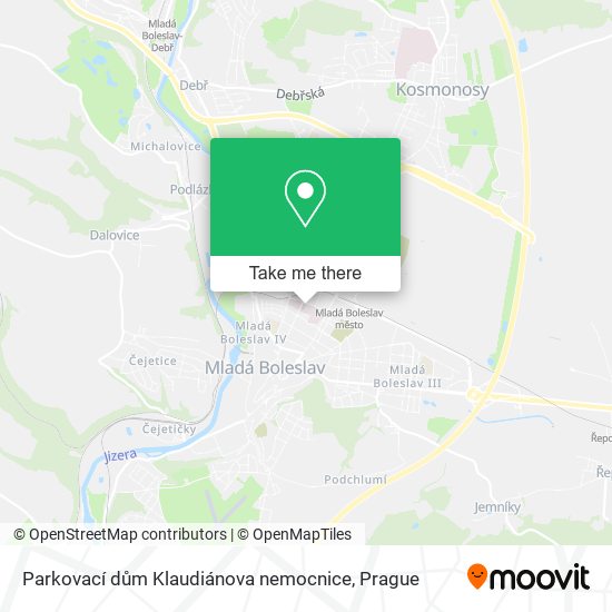 Parkovací dům Klaudiánova nemocnice map