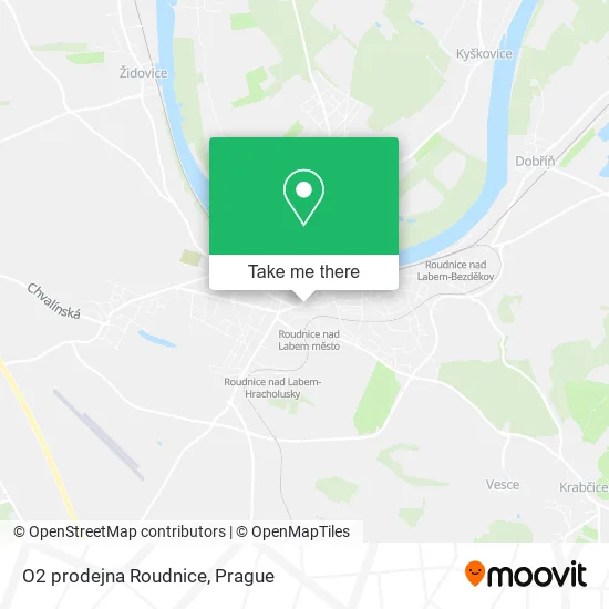 Карта O2 prodejna Roudnice