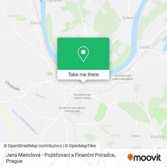 Карта Jana Menclová - Pojišťovací a Finanční Poradce