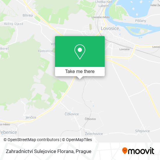 Zahradnictví Sulejovice Florana map