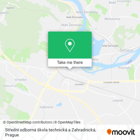 Střední odborná škola technická a Zahradnická map