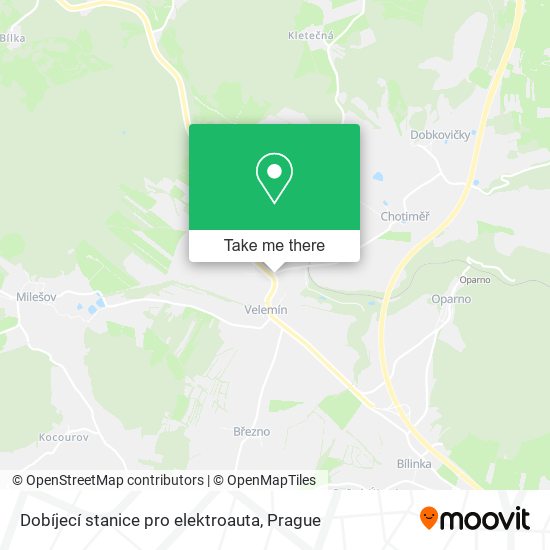 Dobíjecí stanice pro elektroauta map