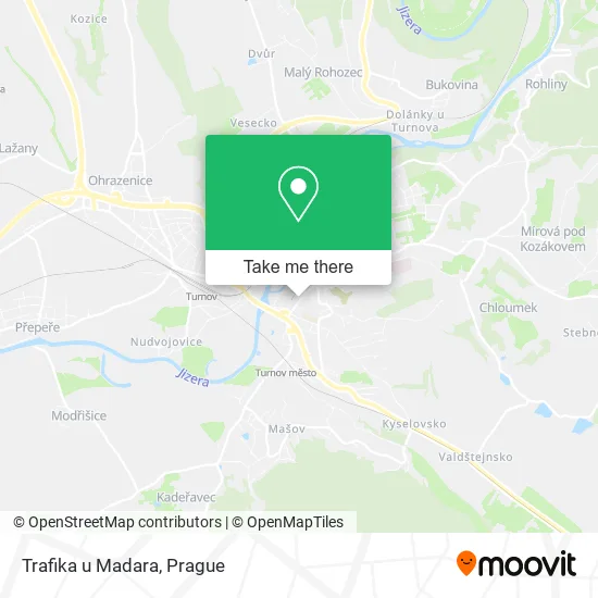Карта Trafika u Madara
