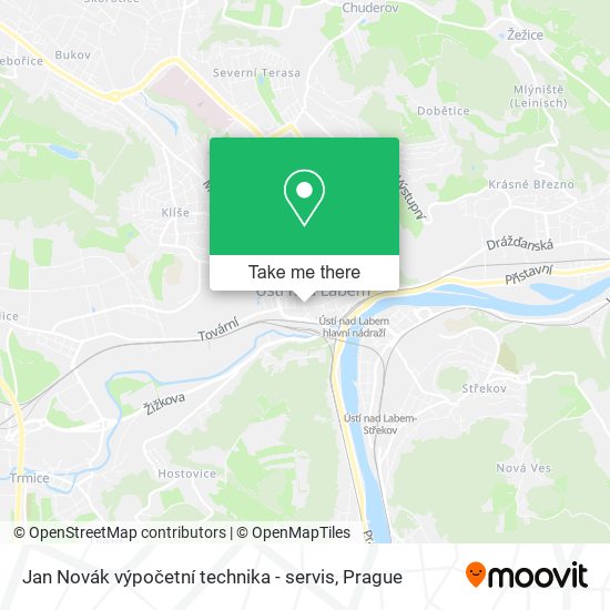 Jan Novák výpočetní technika - servis map