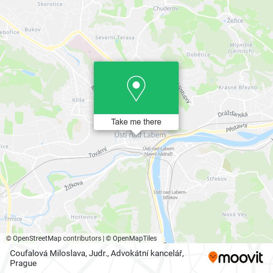 Coufalová Miloslava, Judr., Advokátní kancelář map