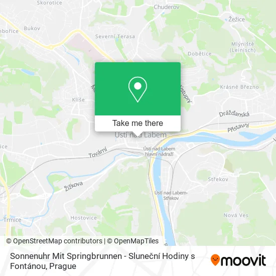 Карта Sonnenuhr Mit Springbrunnen - Sluneční Hodiny s Fontánou