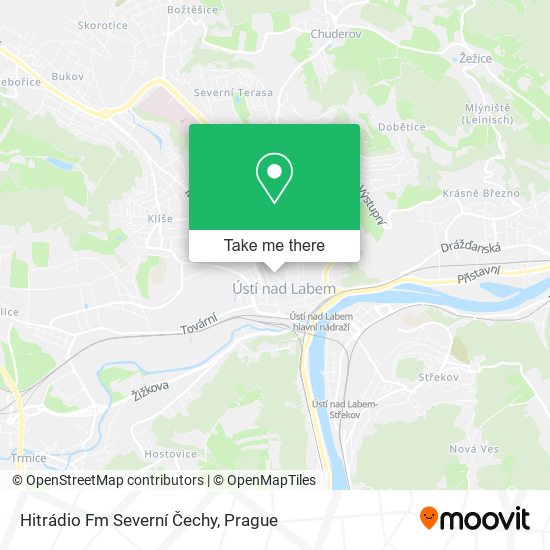 Hitrádio Fm Severní Čechy map