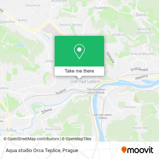 Aqua studio Orca Teplice map