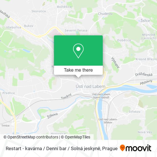 Карта Restart - kavárna / Denní bar / Solná jeskyně