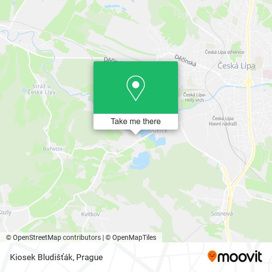 Kiosek Bludišťák map