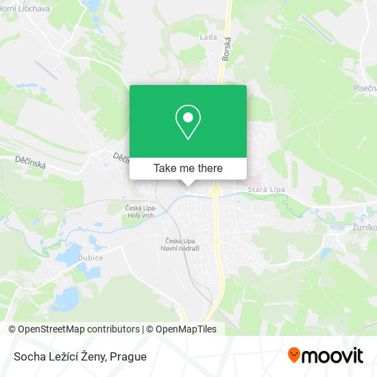 Socha Ležící Ženy map