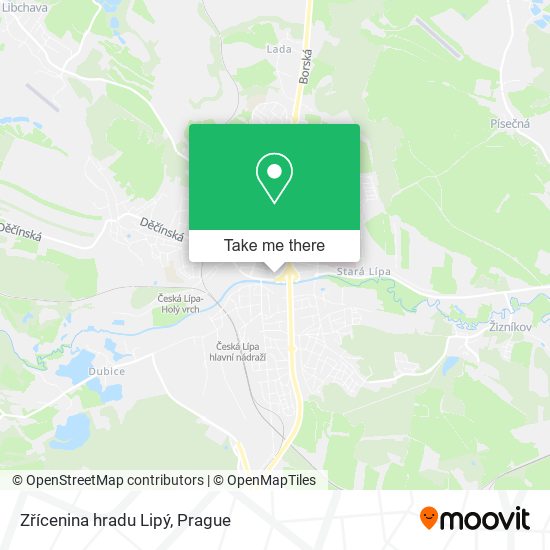 Zřícenina hradu Lipý map